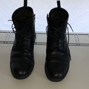 Mens Black Timberland Zippered Dress Boots